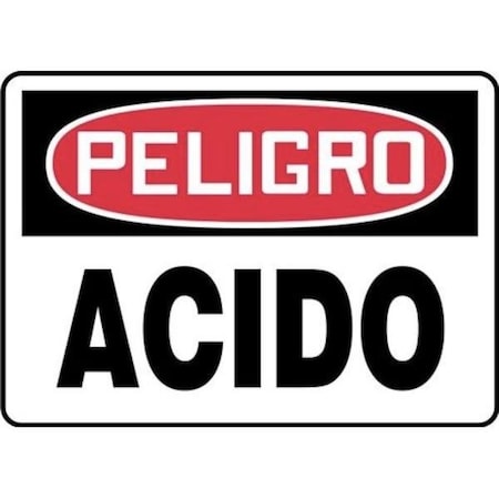 Accuform OSHA DANGER Safety Sign ACID 7 in x SHMCHL189XV